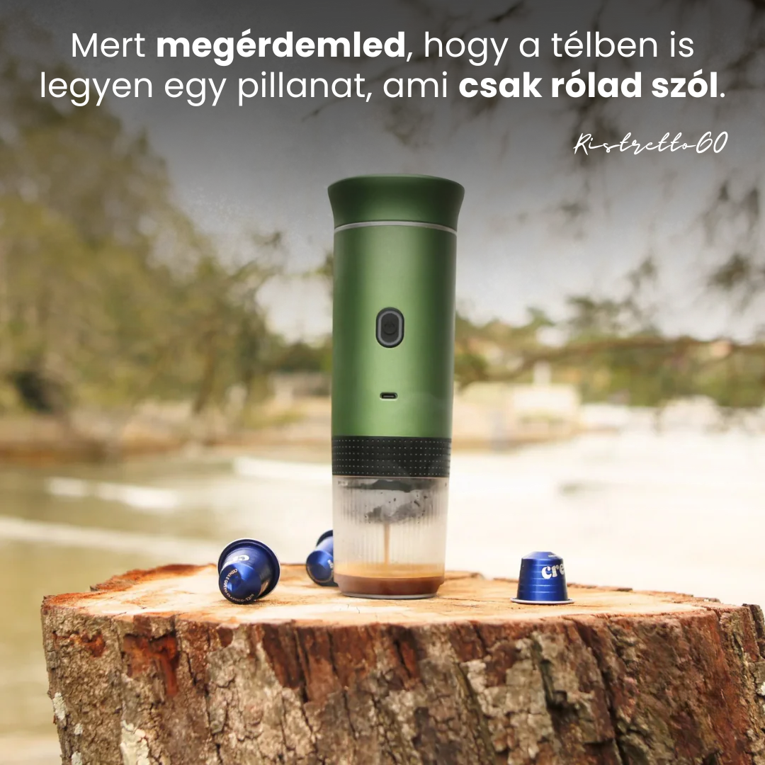 RistrettoGO Hordozható Kávégép + 3 INGYENES Ajándék