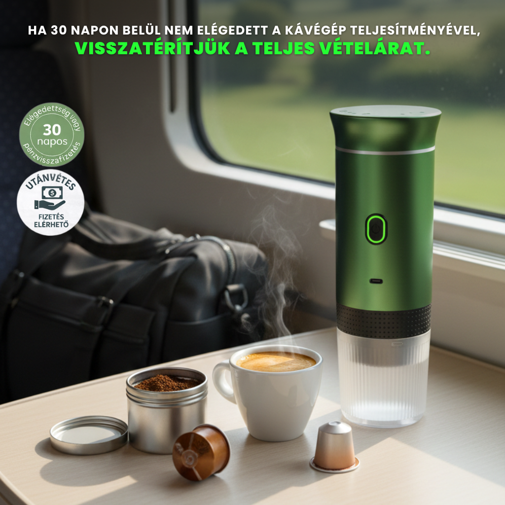 RistrettoGO Hordozható Kávégép + 3 INGYENES Ajándék